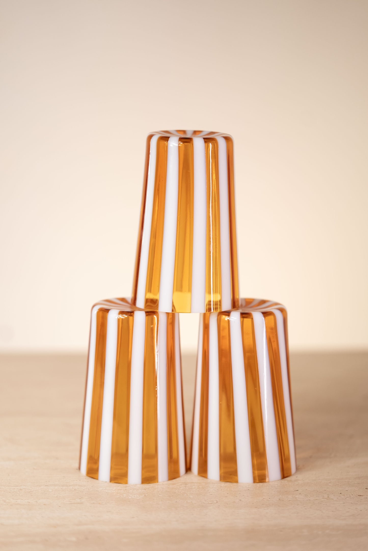 Murano Stripe Tumbler - Salted Caramel