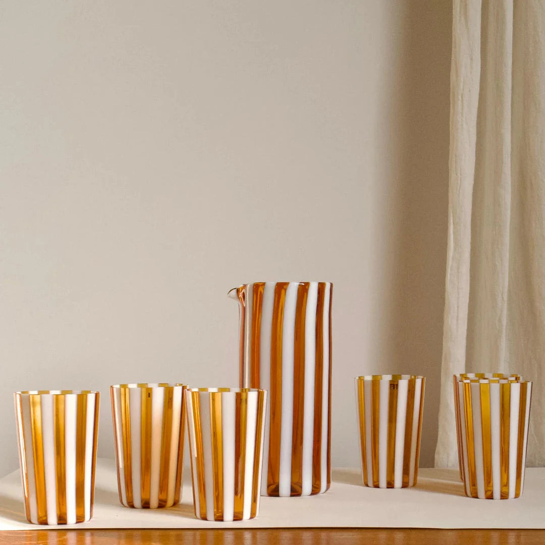 Murano Stripe Tumbler - Salted Caramel